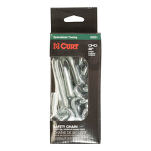 Load image into Gallery viewer, Curt 48in Safety Chain w/2 S-Hooks (5000lbs Clear Zinc Packaged)