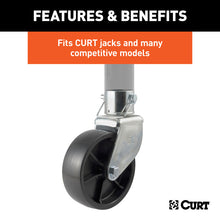 Load image into Gallery viewer, Curt 6in Jack Caster (Fits 2in Tube 2000lbs)