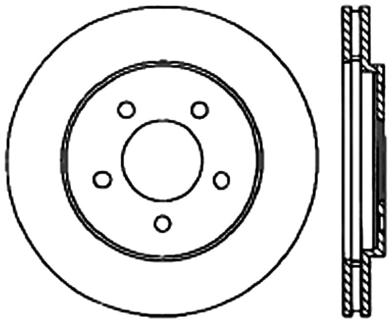 Stoptech 91-02 Dodge Caravan / Chrysler Town & Country Front Ultra-Premium CRYO-STOP Rotor