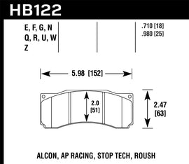 Hawk Stoptech ST-60 Caliper DTC-30 Race Brake Pads