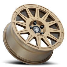 Load image into Gallery viewer, ICON Ricochet 17x8 5x100 38mm Offset 6in BS Satin Gold Wheel