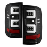 Spyder 16-18 Chevy Silverado Light Bar LED Tail Lights - All Black ALT-YD-CS16-LED-B