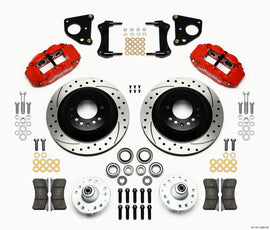 Wilwood Narrow Superlite 6R Front Hub & 1PC Rtr Kit 12.88in Drilled -Red 62-72 CDP B & E Body-Drum