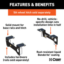 Load image into Gallery viewer, Curt 19-21 GM 1500 (Except 5.5ft Bed) Custom 5th Wheel Brackets