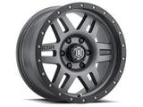 ICON Six Speed 17x8.5 5x5 -6mm Offset 4.5in BS 94mm Bore Titanium Wheel