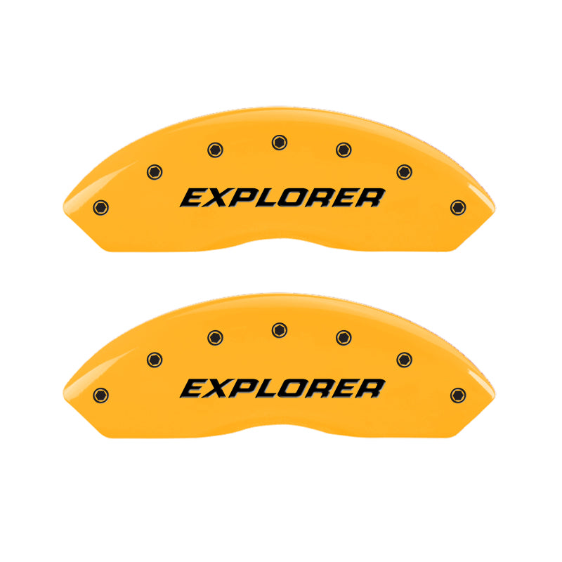 MGP 4 Caliper Covers Engraved Front & Rear Explorer/2011 Yellow Finish Black Char 2006 Ford Explorer