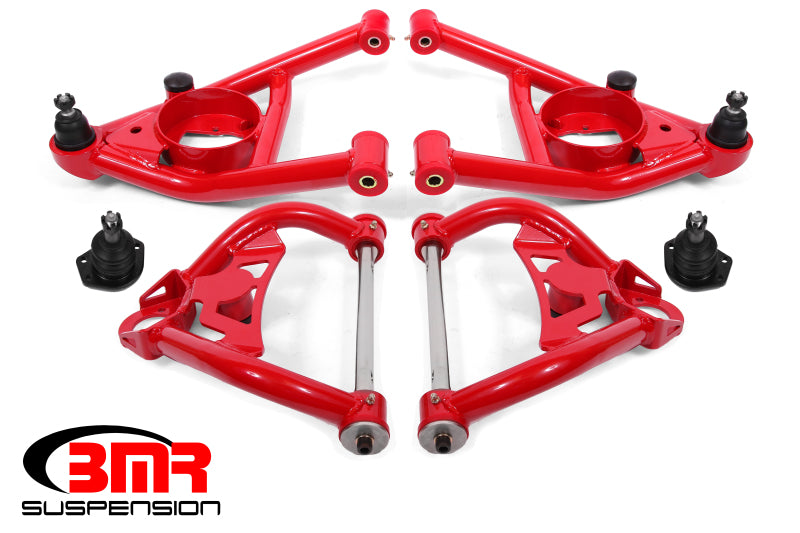 BMR 64-72 A-Body Upper And Lower A-Arm Kit - Red - GTR Auto