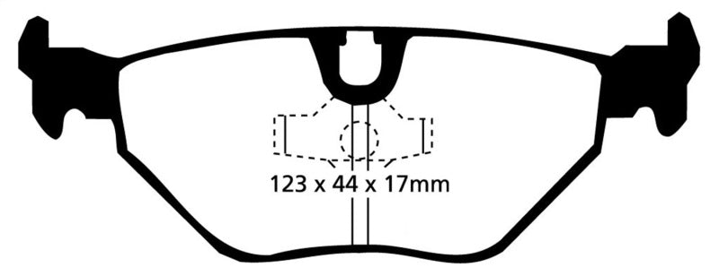 EBC 87-91 BMW M3 2.3 (E30) Yellowstuff Rear Brake Pads