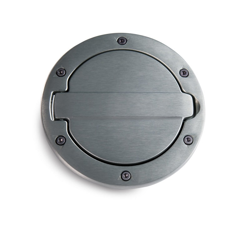 AMP Research 2007-2017 Jeep Wrangler JK 2/4 Door Fuel Door - Brushed - GTR Auto