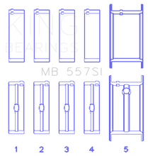 Load image into Gallery viewer, King Engine Bearings Small Block Chevy (Size STD) Silicon Aluminum Bi-Metal Main Bearing Set