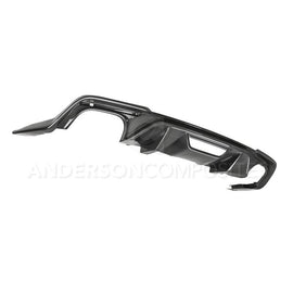 Anderson Composites 2018 Ford Mustang GT Type-OE Carbon Fiber Quad Tip Rear Diffuser