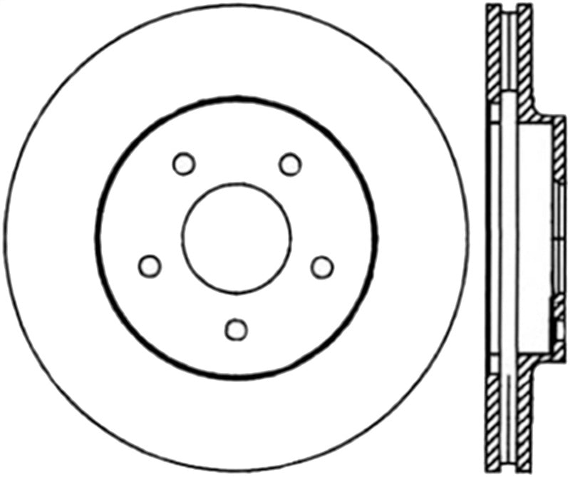 StopTech Cryo Slotted Front Left Sport Brake Rotor 14-15 Nissan Quest