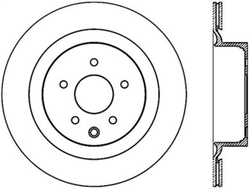 StopTech Power Slot 08-13 Infiniti G37 / 14-16 Infiniti Q60 Slotted Left Rear Cryo Rotor