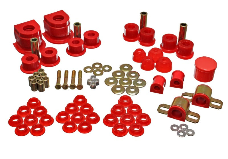 Energy Suspension 86-91 Mazda RX7 Red Hyper-Flex Master Bushing Set - GTR Auto