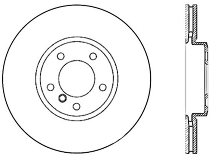 StopTech 11-12 BMW X5 / 09-12 BMW X6 Slotted & Drilled Left Front Rotor