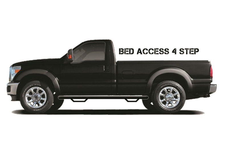 N-Fab Nerf Step 07-13 Chevy-GMC 2500/3500 Regular Cab 6.5ft Bed - Gloss Black - Bed Access - 3in