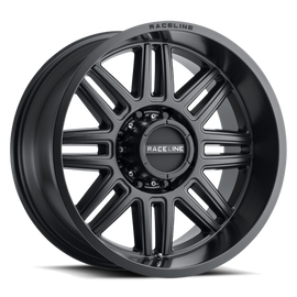 Raceline 948B Split 16x8in / 8x170 BP / -6mm Offset / 125.2mm Bore - Satin Black Wheel