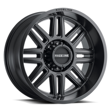 Load image into Gallery viewer, Raceline 948B Split 16x8in / 5x114.3 BP / 0mm Offset / 78.1mm Bore - Satin Black Wheel