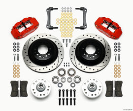 Wilwood Narrow Superlite 6R Front Hub & 1PC Rtr Kit 12.88in Drilled -Red 79-81 Camaro