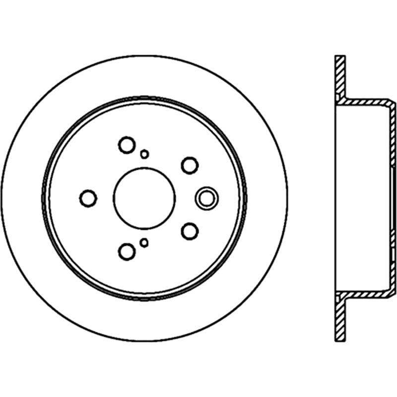 Stoptech 06-15 Lexus IS250 Rear Premium CryoStop Brake Rotor