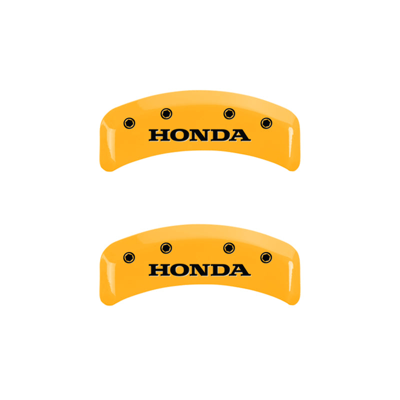 MGP 4 Caliper Covers Engraved Front & Rear Honda Yellow Finish Black Char 2003 Honda Element