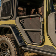 Load image into Gallery viewer, Rugged Ridge Fortis Tube Door Covers Rear Set Black 07-18 Jeep Wrangler JKU