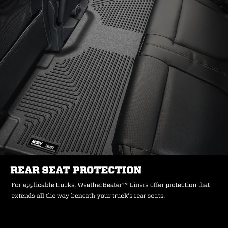Husky Liners 08-10 Ford SD Crew Cab WeatherBeater Combo Black Floor Liners (w/o Manual Trans Case) - GTR Auto