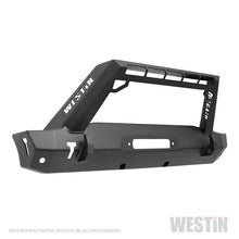 Load image into Gallery viewer, Westin 07-18 Jeep Wrangler JK WJ2 Stubby Front Bumper w/LED Lt Bar Mnt - Tex. Blk