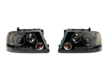 Load image into Gallery viewer, Raxiom 04-08 Ford F-150 Dual LED Halo Projector Headlights- Black Housing (Clear Lens)