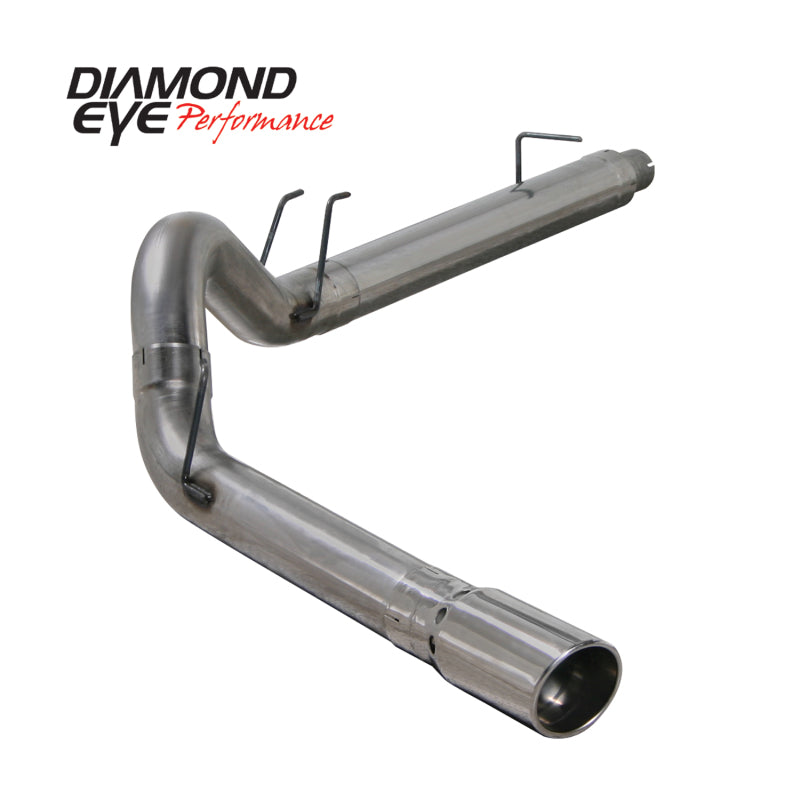 Diamond Eye KIT 5in DPF-BACK SGL SS 08-09 6 4L F250-F350 PCKGD BX46X14X14OD EL-PL