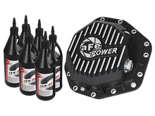 Load image into Gallery viewer, aFe Power Pro Series Rear Diff Cover Black w/Machined Fins 17-19 Ford Diesel Trucks V8-6.7L w/ Oil