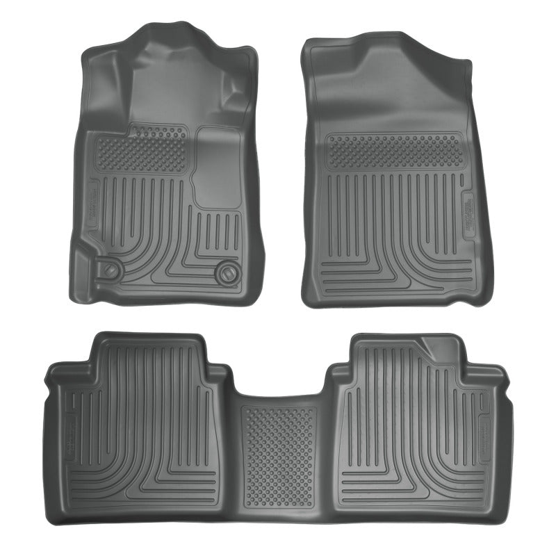Husky Liners 07-11 Toyota Camry (All) WeatherBeater Combo Gray Floor Liners (One Piece for 2nd Row) - GTR Auto