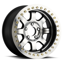 Load image into Gallery viewer, Raceline RT260 Avenger 17x8.5in/5x114.3 BP/-32mm Offset/83.82mm Bore - BLK &amp; Machined Beadlock Wheel