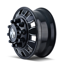 Load image into Gallery viewer, Mayhem 8180 BigRig 22.5x8.25/10x285.75 BP/169mm Offset/220.1mm Hub Front Black w/Milled Spokes Wheel