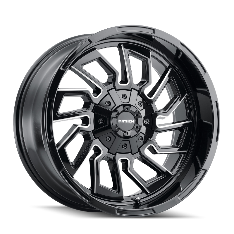 Mayhem 8111 Flywheel 20x9 / 8x170 BP / 0mm Offset / 125.2mm Hub Black w/ Milled Spokes Wheel