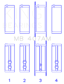 King Engine Bearings Chrysler Valient Crankshaft Main Bearings