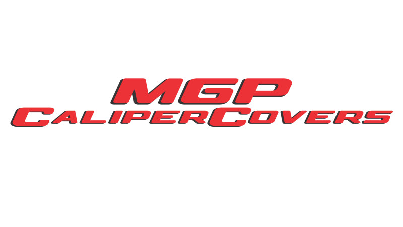 MGP 4 Caliper Covers Engraved Front Lincoln Engraved Rear MKS Red finish silver ch