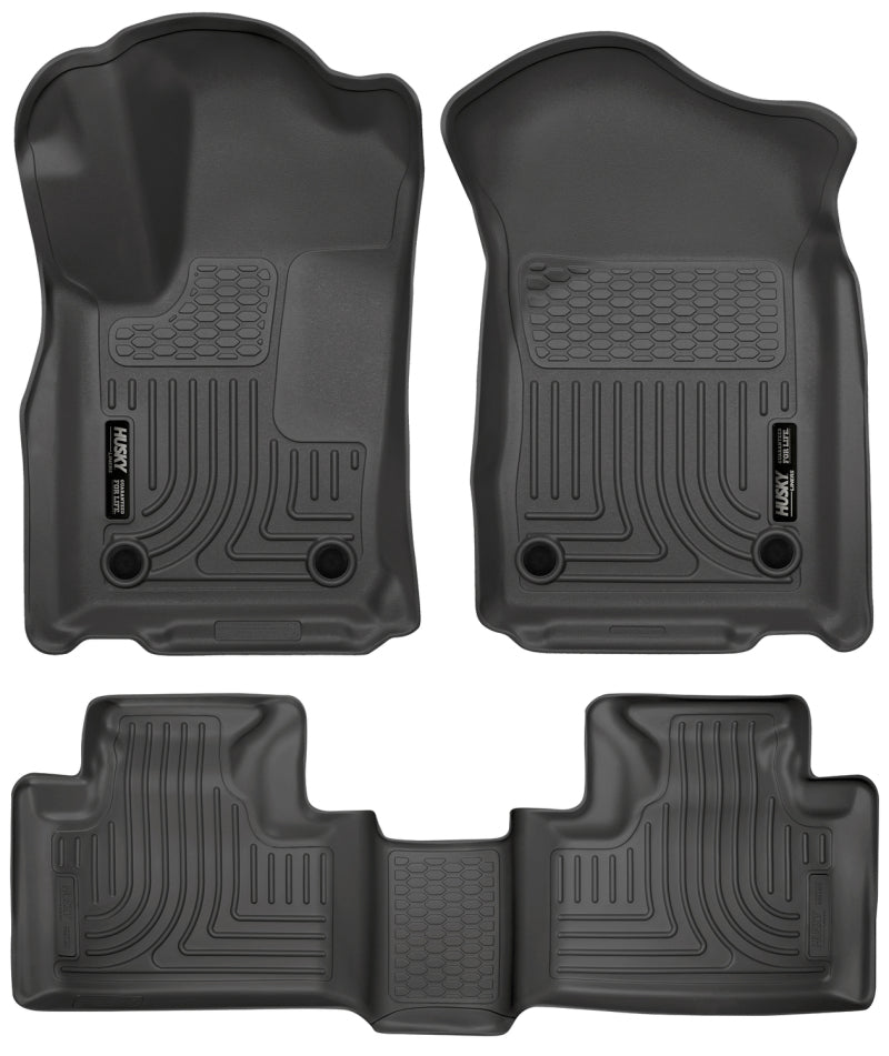 Husky Liners 16-22 Dodge Durango Weatherbeater Black Front & 2nd Seat Floor Liners - GTR Auto