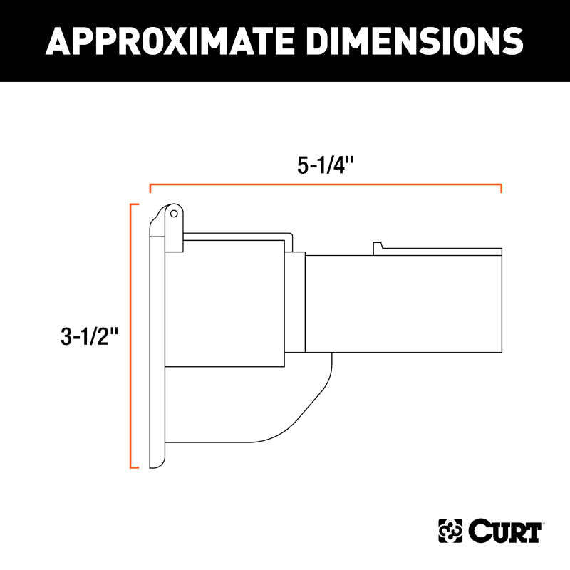 Curt 7-Way RV Blade Electrical Adapter w/Backup Alarm (Packaged)