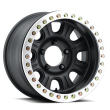 Load image into Gallery viewer, Raceline RT231 Monster 17x8.5in/8x165.1 BP/0mm Offset/130.81mm Bore- BLK &amp; MACH. Ring Beadlock Wheel