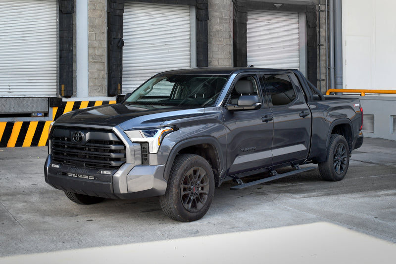 Go Rhino 22-23 Toyota Tundra CrewMax Cab 4dr E-BOARD E1 Electric Running Board Kit - Bedliner Coatng - GTR Auto