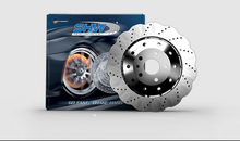 Load image into Gallery viewer, SHW 14-20 Audi R8 5.2L (Excl Ceramic Brake) Rear Drill-Dimp Lightweight Wavy Brake Rotor(4S0615601B)