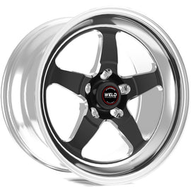 Weld S71 20x10.5 / 5x5 BP / 7.7in BS Black Wheel (High Pad) - Non-Beadlock