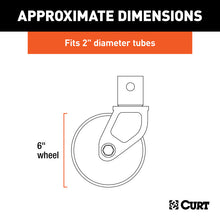 Load image into Gallery viewer, Curt 6in Jack Caster (Fits 2in Tube 2000lbs)