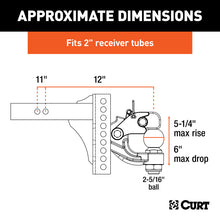 Load image into Gallery viewer, Curt Adjustable Channel Mount w/2-5/16in Ball &amp; Pintle (2in Shank 13000lbs)