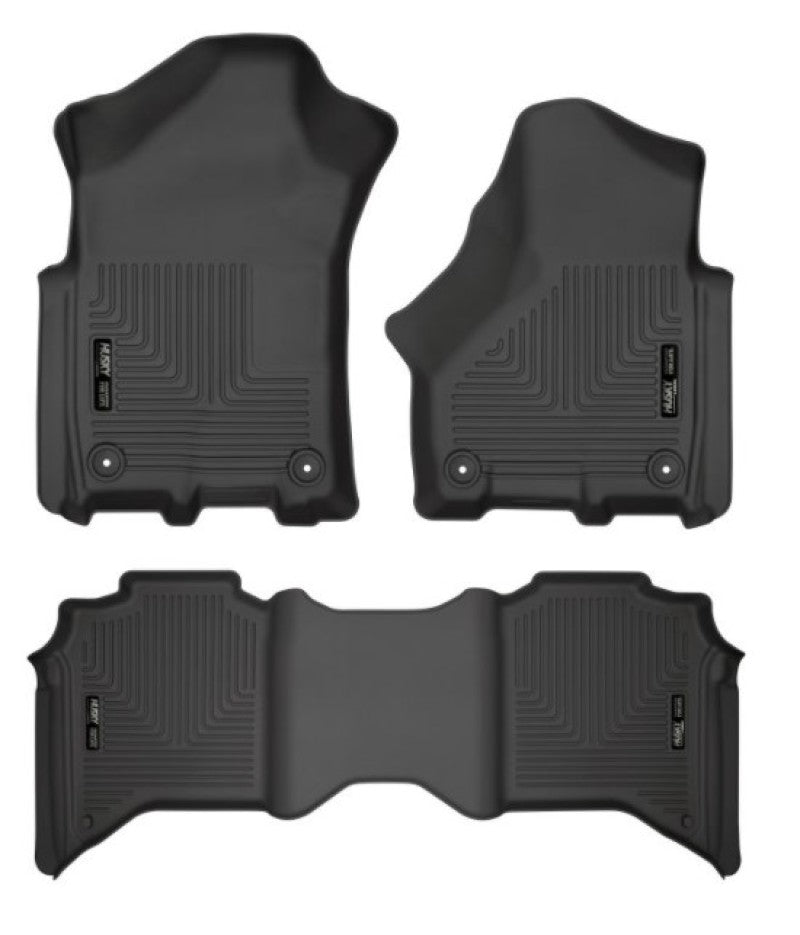 Husky Liners 19-21 Ram 2500/3500 Crew Cab Weatherbeater Black Front & 2nd Seat Floor Liners - GTR Auto