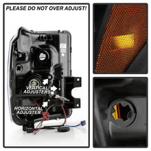Load image into Gallery viewer, Spyder Ford Super Duty 11-16 Projector Headlights LED Halo DRL All Black PRO-YD-FS11-HL-BKV2
