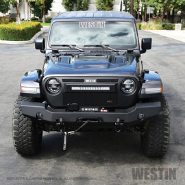 Westin 18-20 Jeep Wrangler JL WJ2 Full Width Front Bumper - Textured Black - GTR Auto
