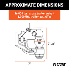 Load image into Gallery viewer, Curt Ball &amp; Pintle Combination (1-7/8in Ball 6000lbs Ball Capacity)