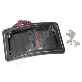 Letric Lighting 99-03 Sportster Perfect Plate Light Black Curved License Plate Frame